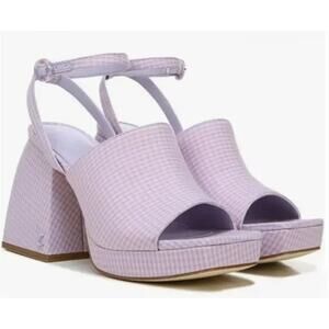 Sam Edelman - Women’s Gingham Platform Heels - Lavender - Block Heel - 6M - EUC